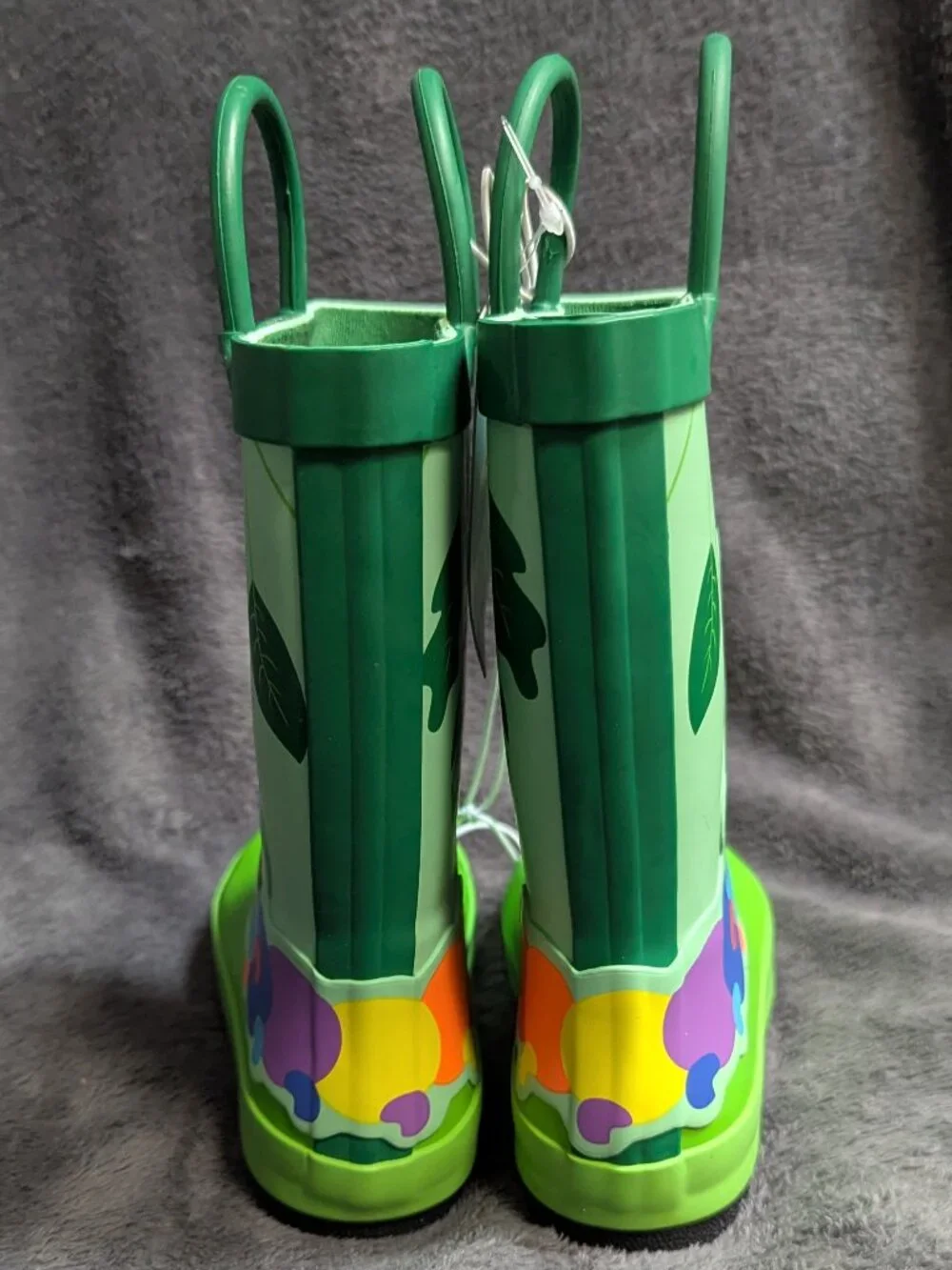 NWT Cat & Jack Green Caterpillar Rain Boots